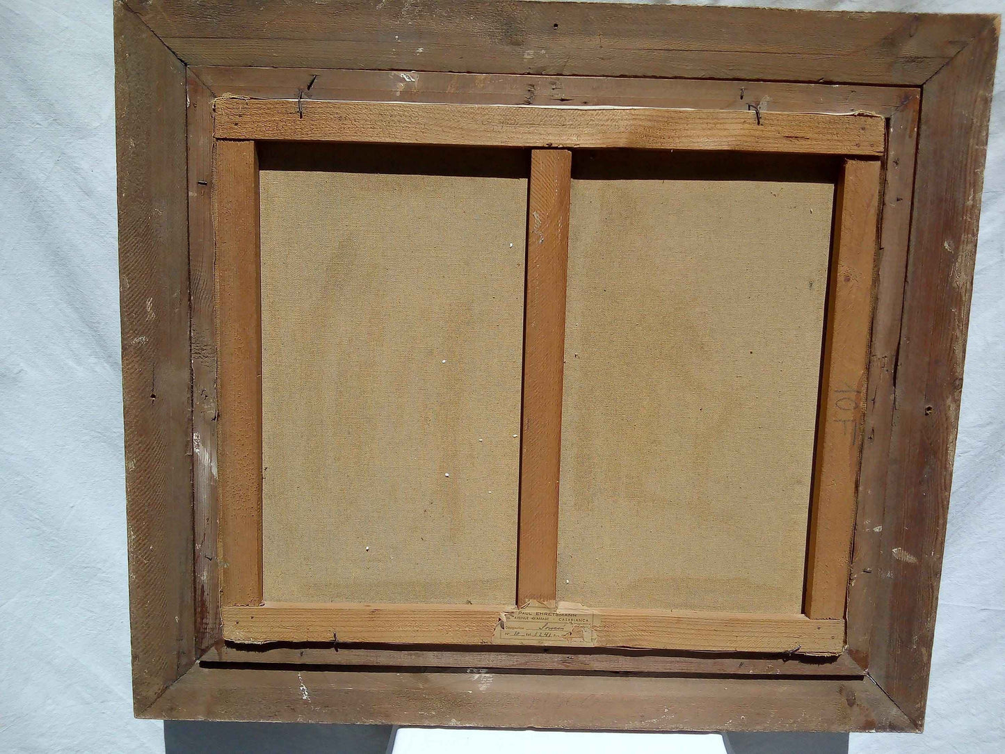 Peinture à l'huile fleurs Paul EHRETSMANN, bouquet vibrant années 1950 sur toile signée