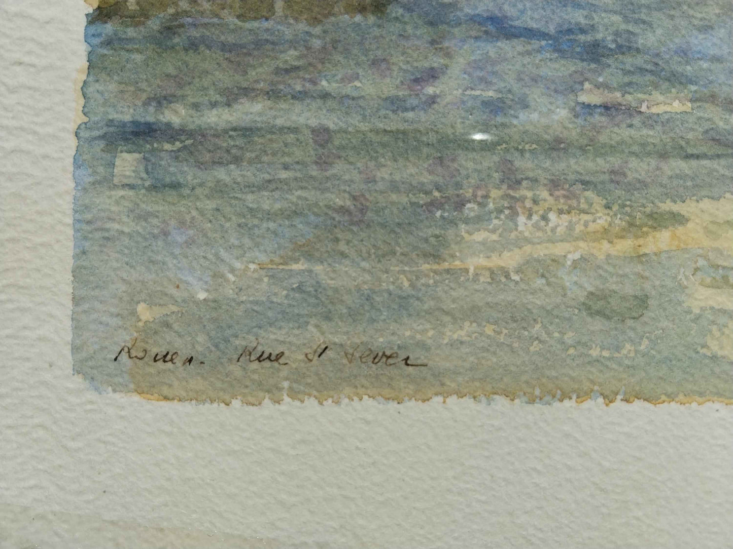 Aquarelle Place St Sever Rouen - Art unique de Normandie