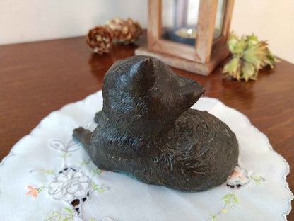 Statue chat bronze 20ème siècle - Sculpture artistique en bronze véritable