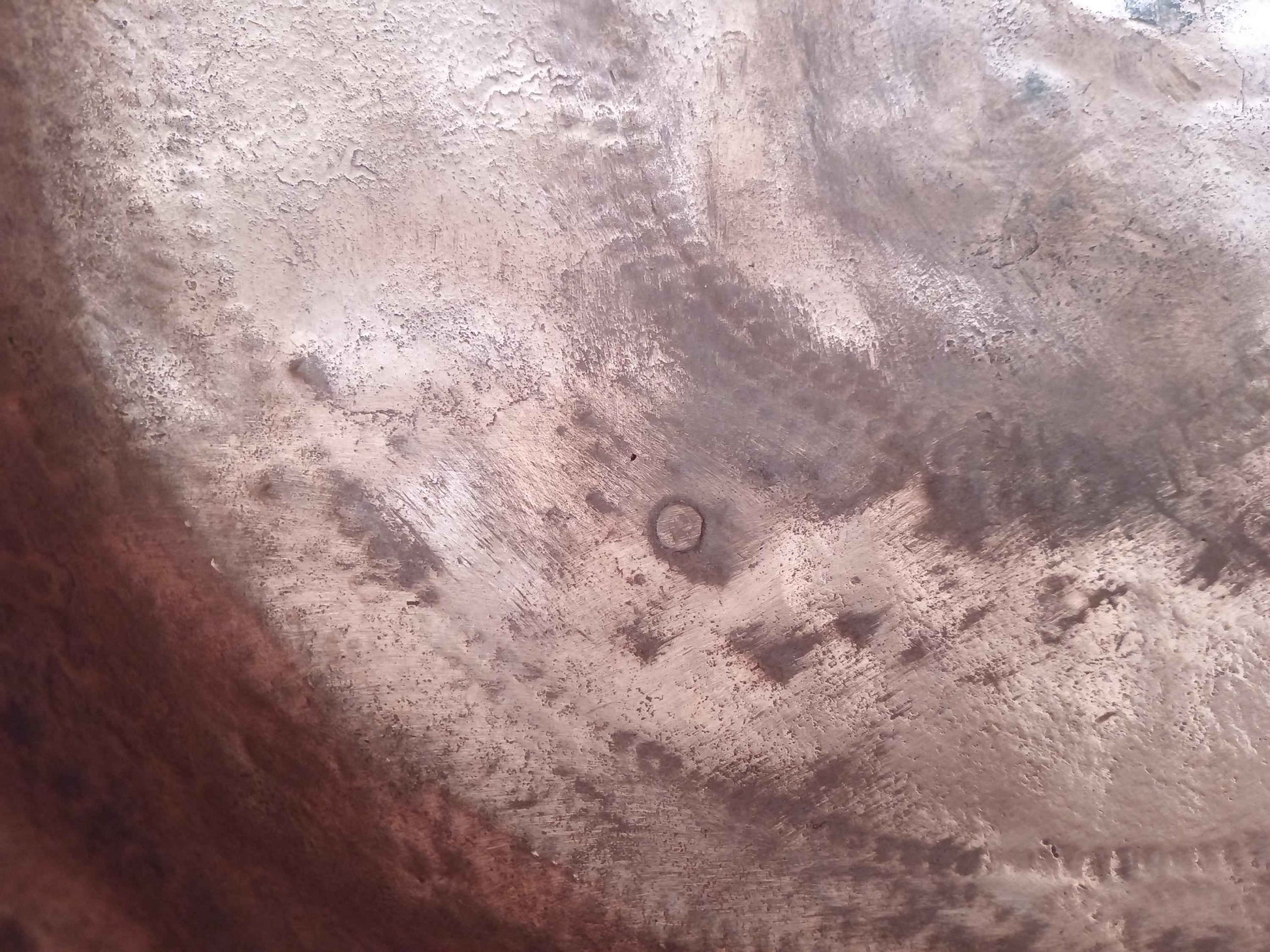 Grand chaudron cuivre ancien décor oriental 5.2 kg - Artisanat authentique