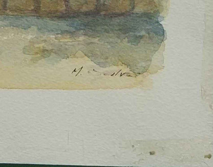 Aquarelle Place St Sever Rouen - Art unique de Normandie