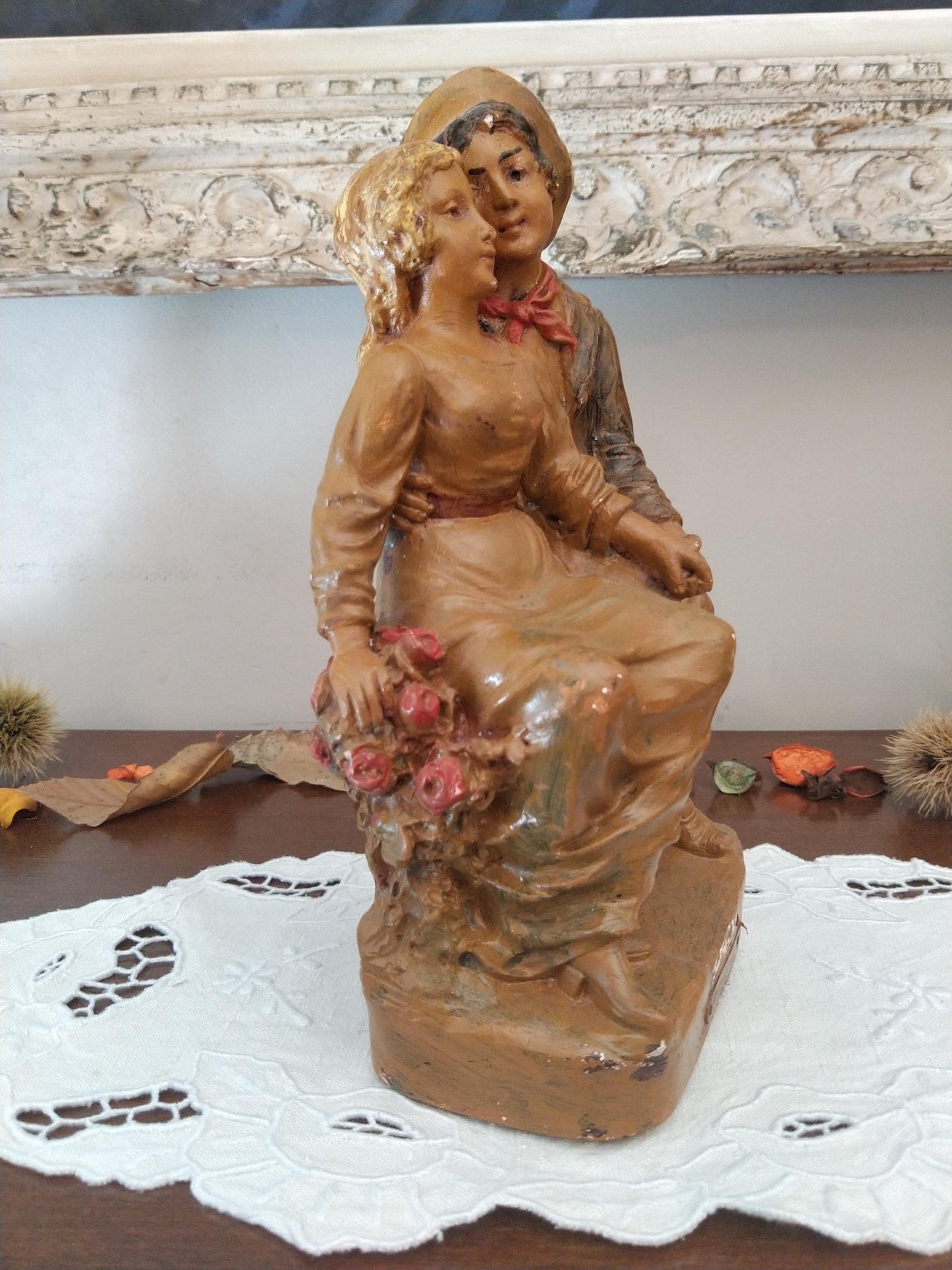 Statue en plâtre années 1930, numérotée fabrication Française - Matt's french antiques