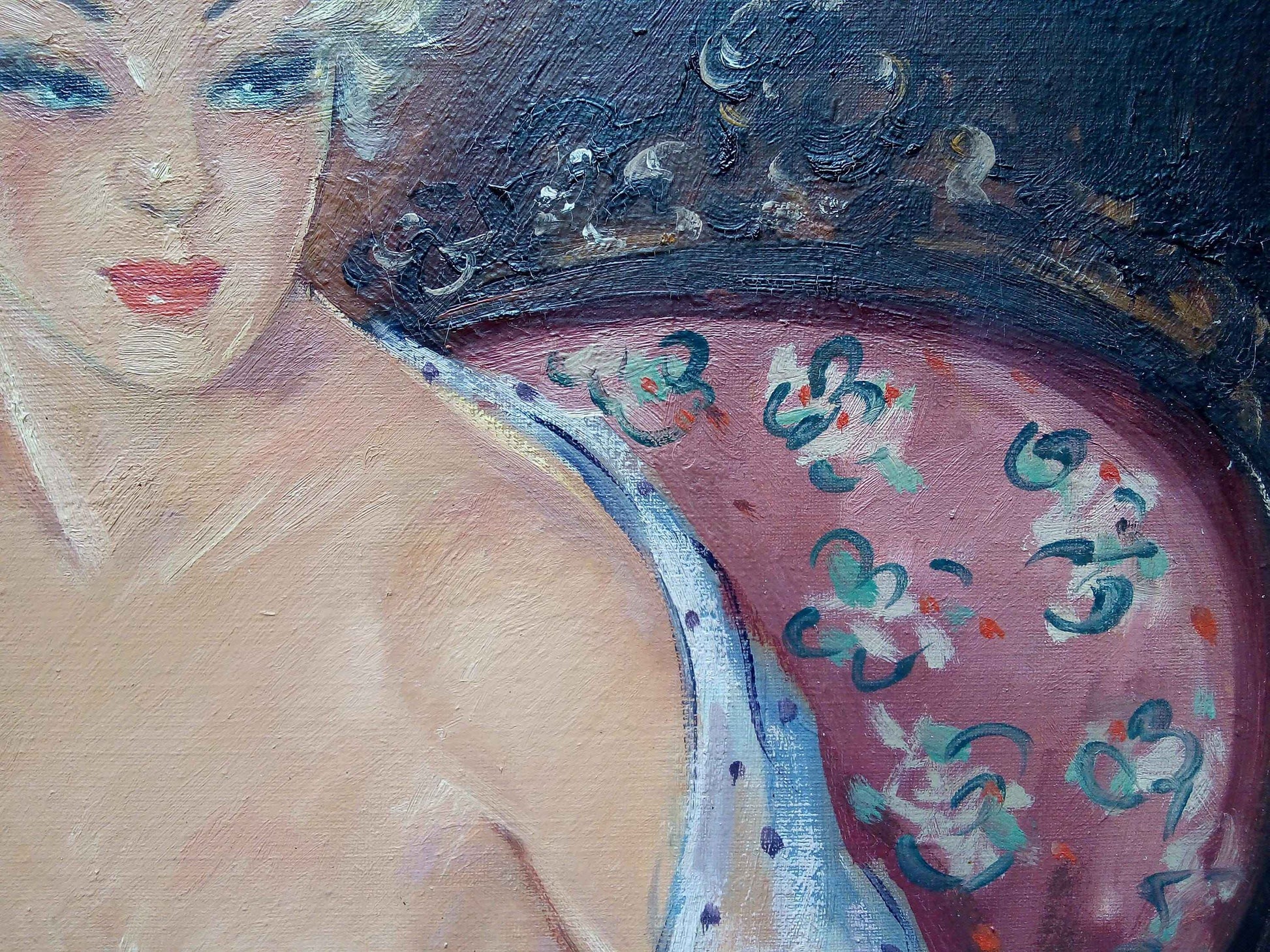 Peinture à l'huile Jean-Gabriel Domergue sur toile signée, années 1960