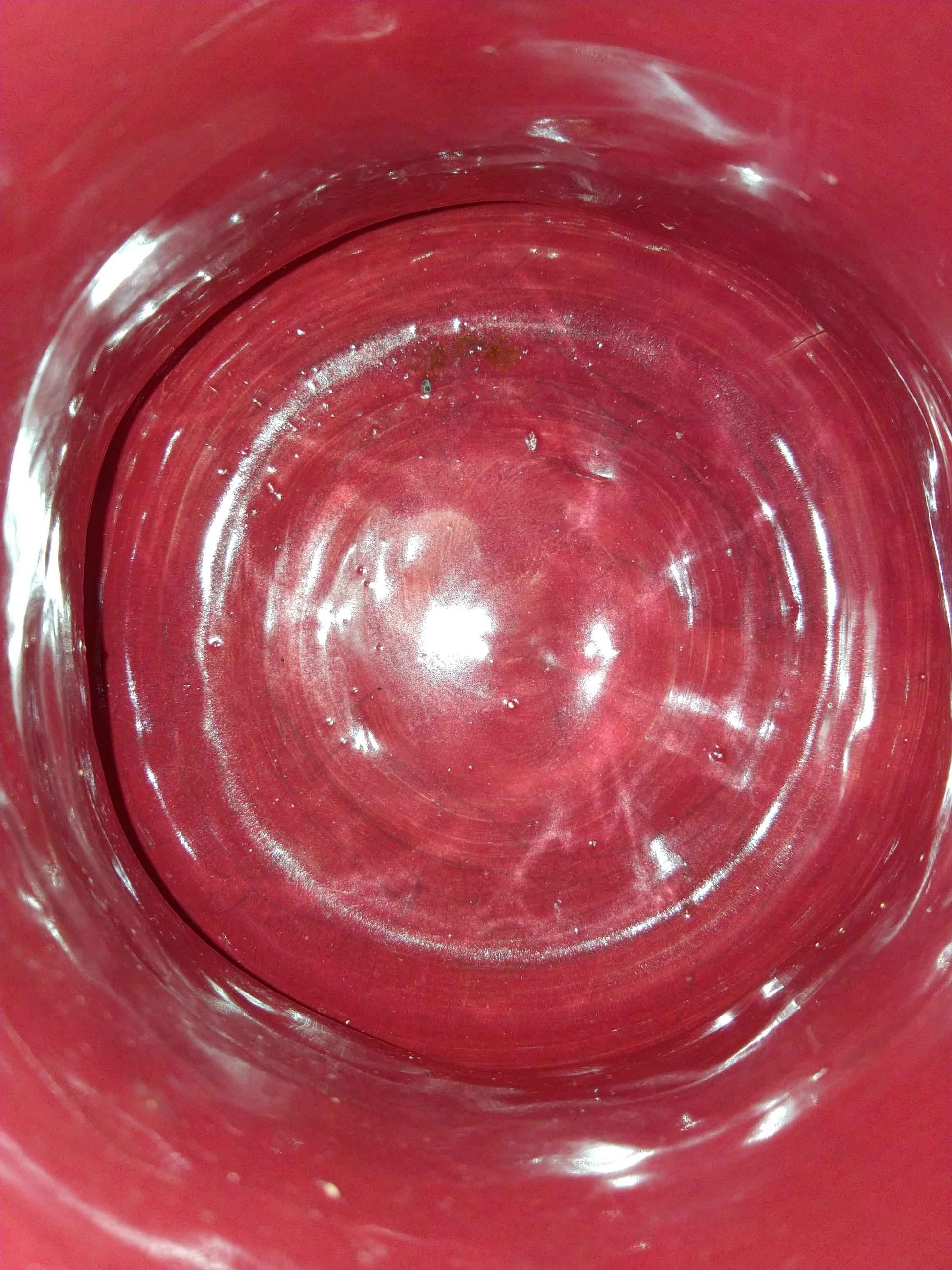 Pichet barbotine 19ème siècle avec décor de pomme de sapin - Carafe ancienne en céramique artisanale