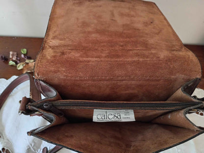 Sacoche cuir homme vintage Calesa, sac à bandoulière en cuir authentique
