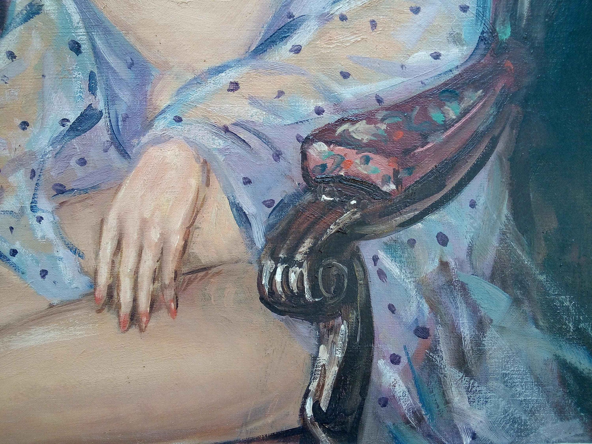 Peinture à l'huile Jean-Gabriel Domergue sur toile signée, années 1960