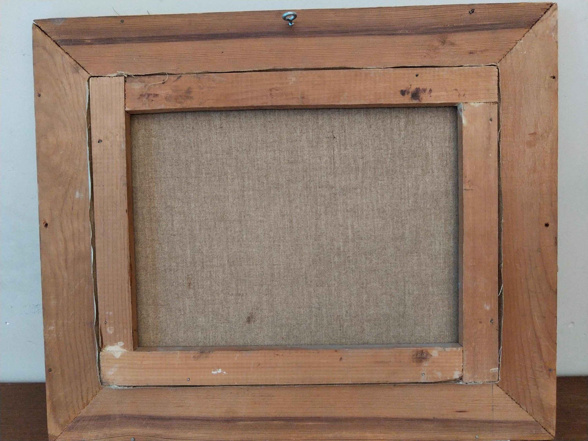 Peinture à l'huile signée AGDE La Balade au Port, unique, 1954