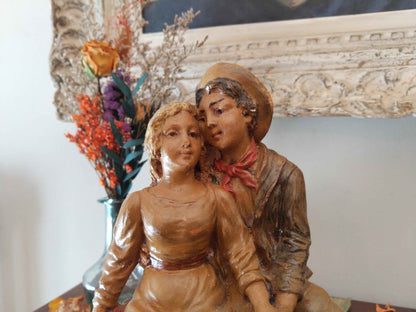 Statue plâtre années 1930, authentique fabrication française, numérotée