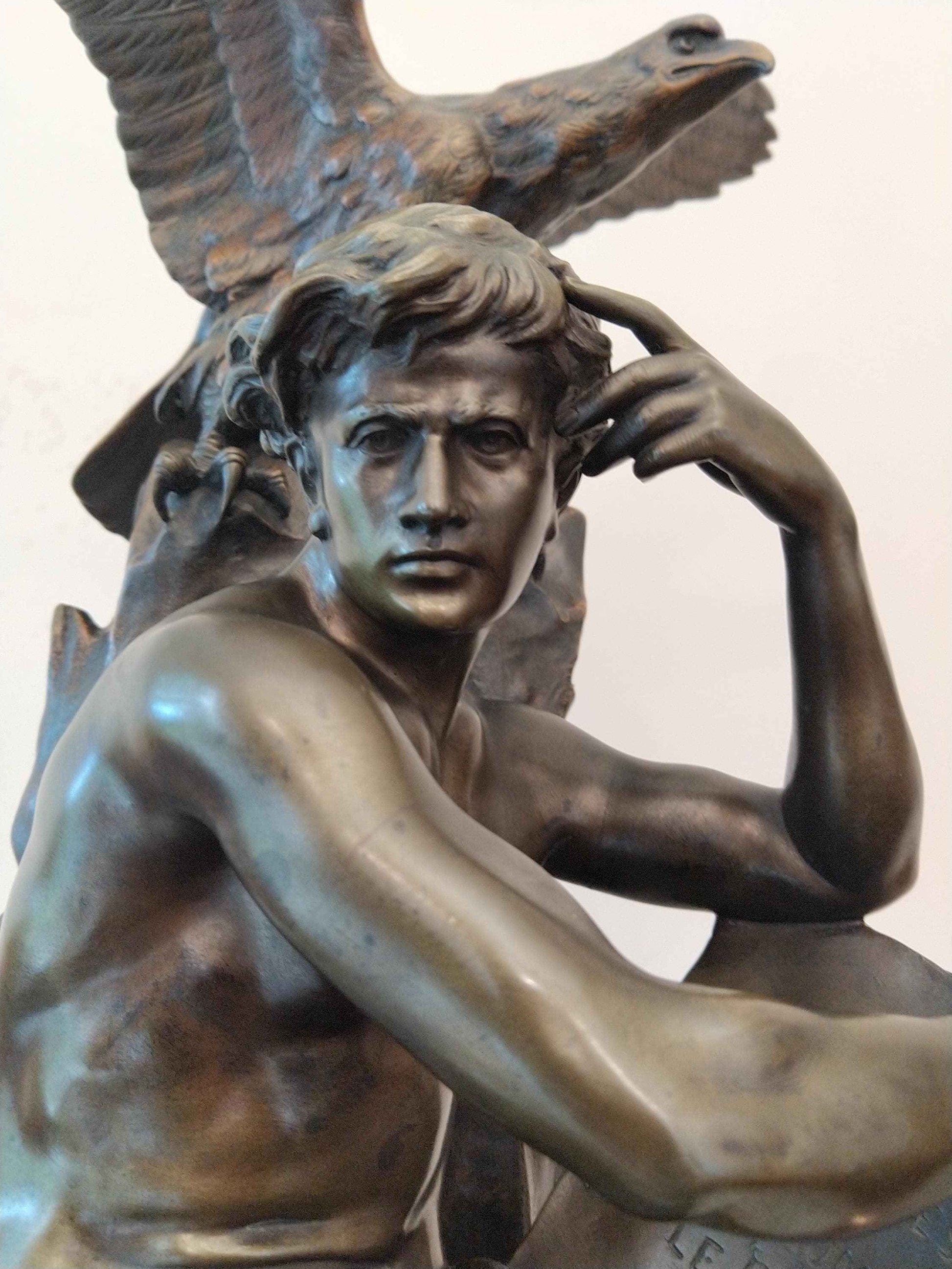 Sculpture bronze Emile PICAULT - Le Penseur, une œuvre d'art du 19e siècle à admirer
