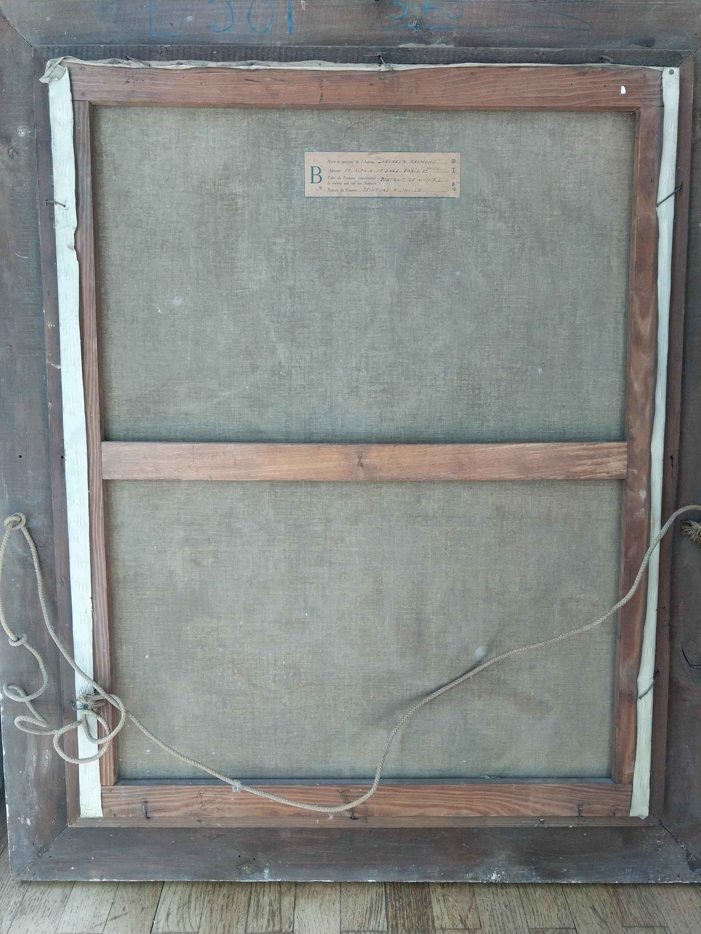 Peinture à l'huile Raymond LHEUREUX sur toile, "Françoise", œuvre de 1940