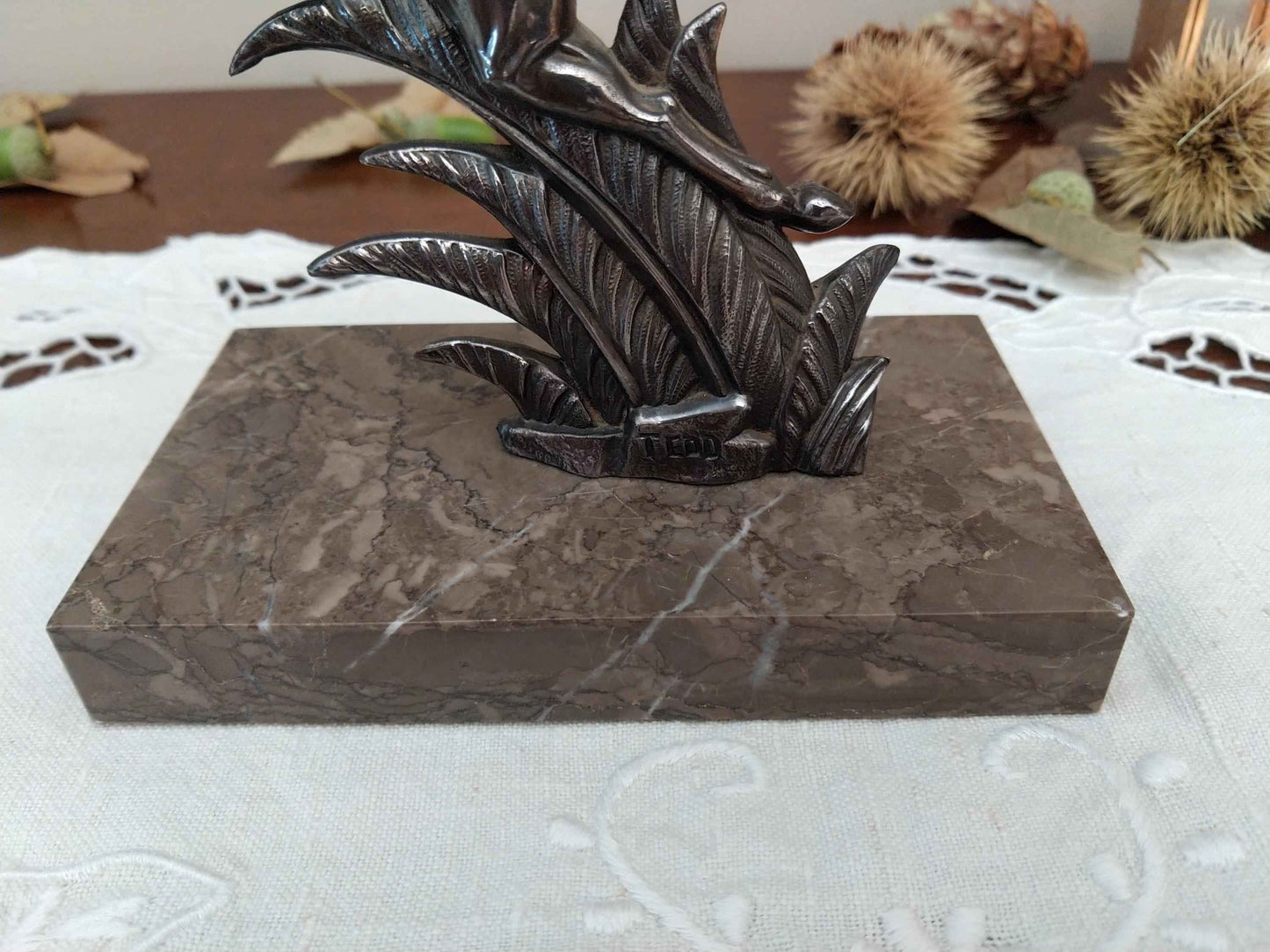 Paire de serre livres art déco 1930, signés TEDD