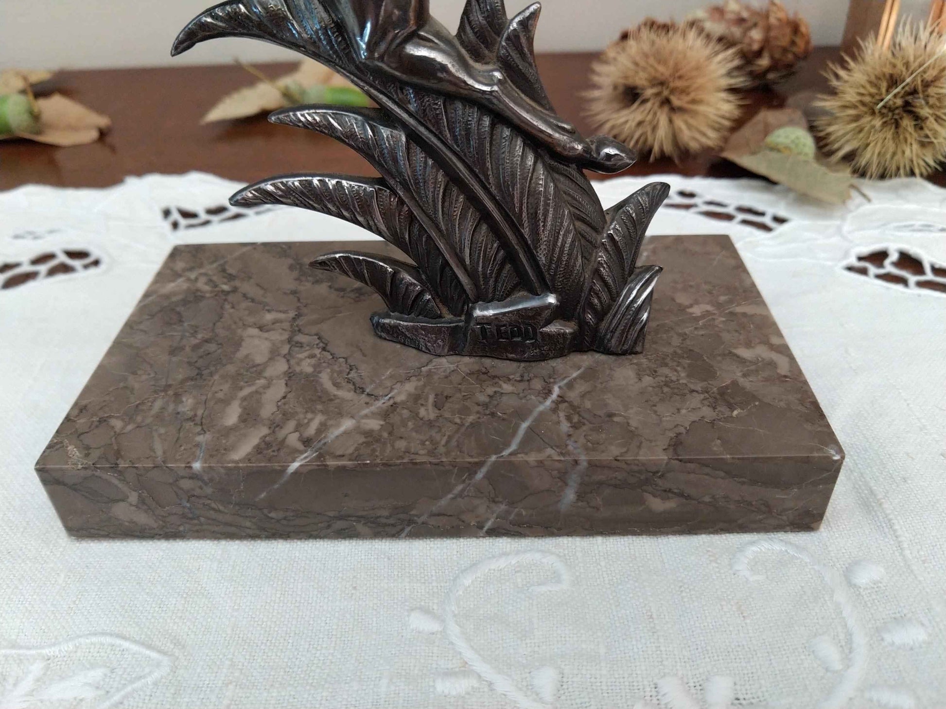 Paire de serre livres art déco 1930, signés TEDD