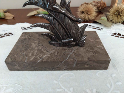 Paire de serre livres art déco 1930, signés TEDD