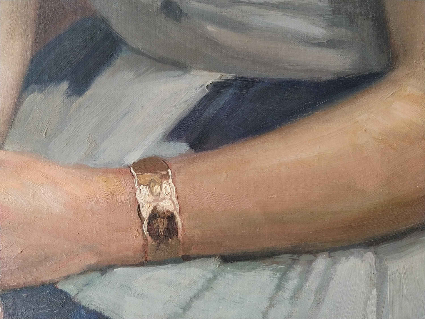 Peinture à l'huile Raymond LHEUREUX sur toile, "Françoise", œuvre de 1940