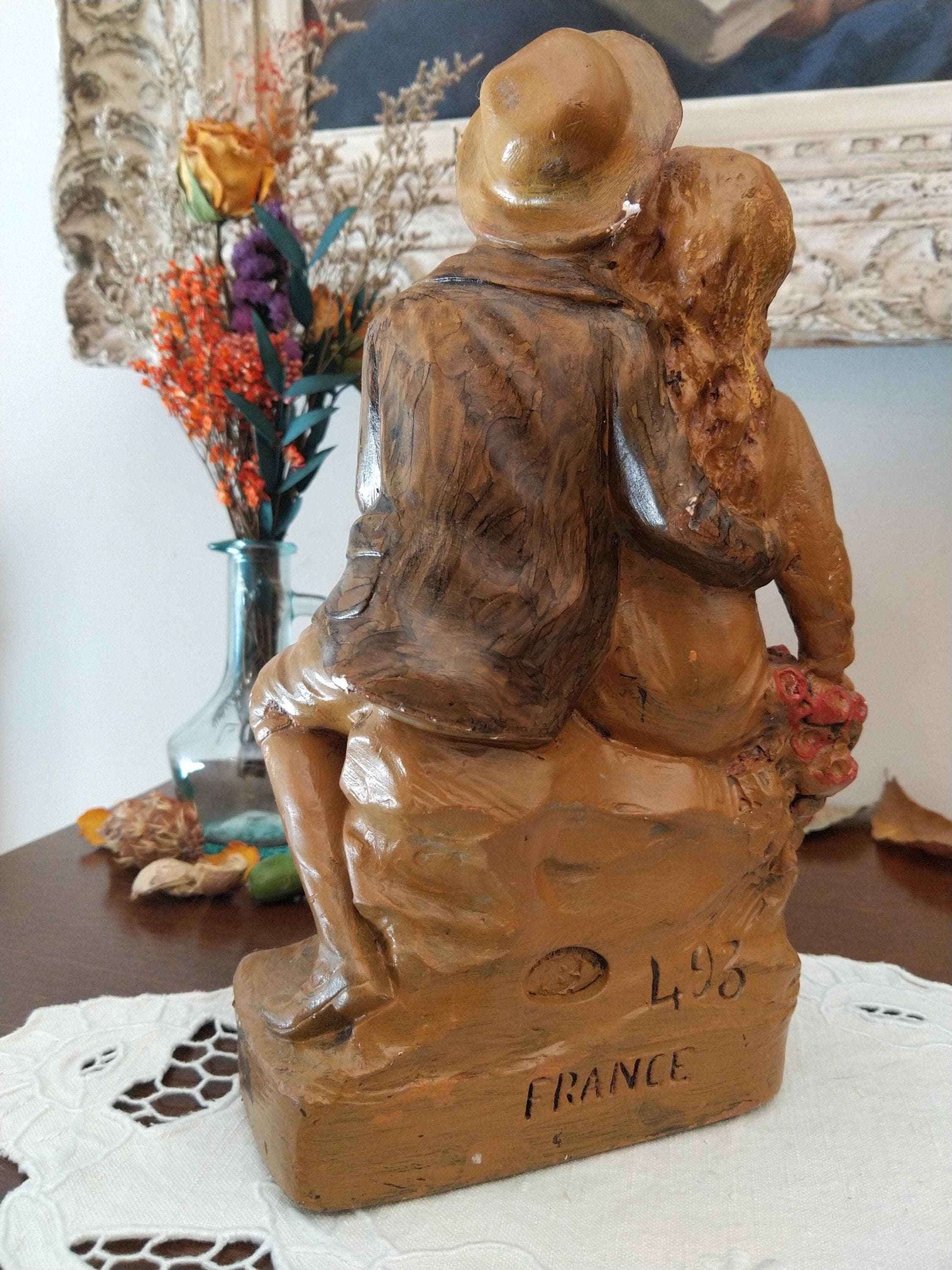 Statue plâtre années 1930, authentique fabrication française, numérotée