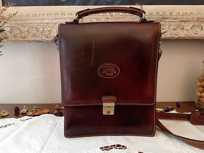 Sacoche cuir homme vintage Calesa, sac à bandoulière en cuir authentique