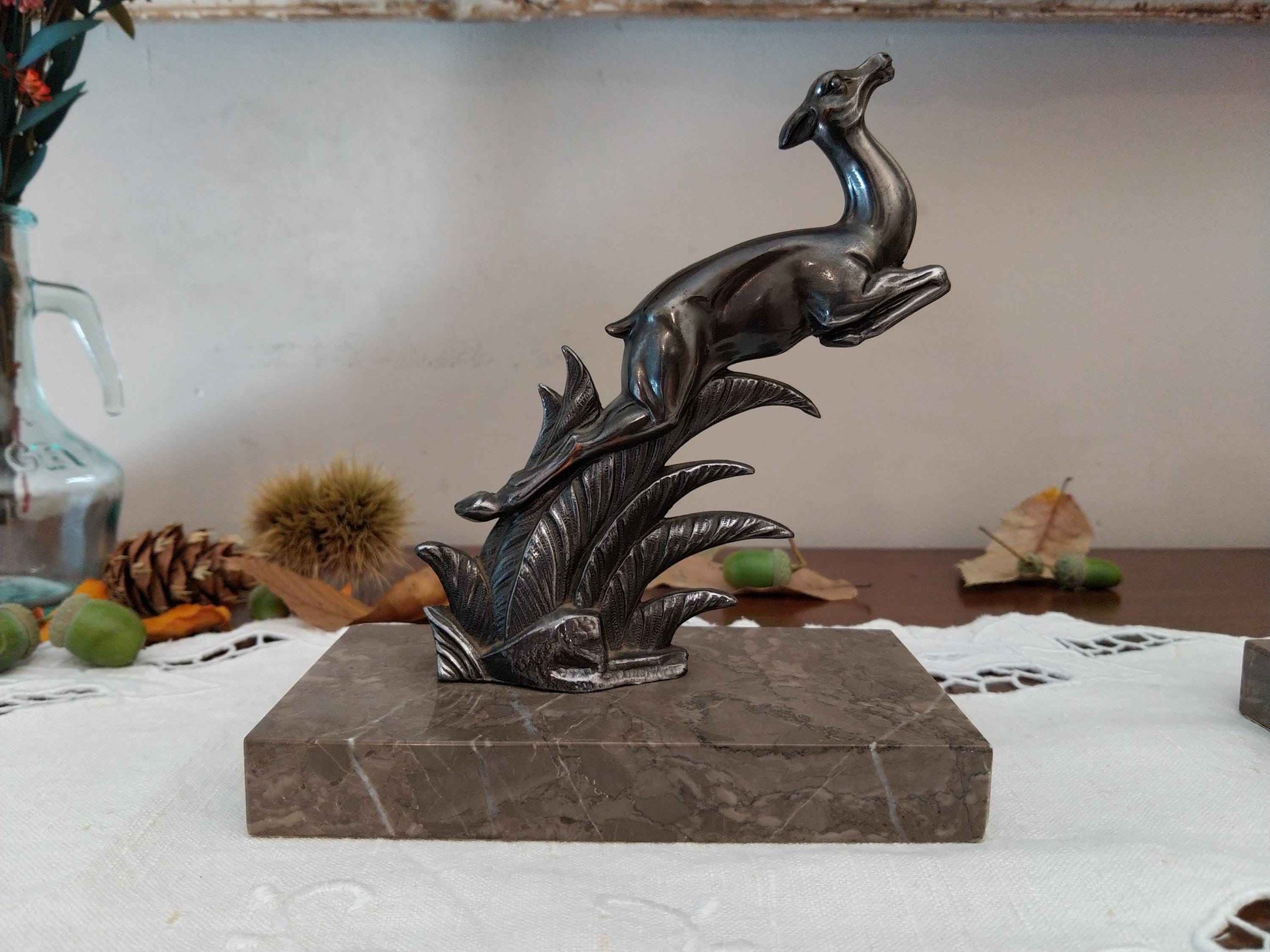 Paire de serre livres art déco 1930, signés TEDD