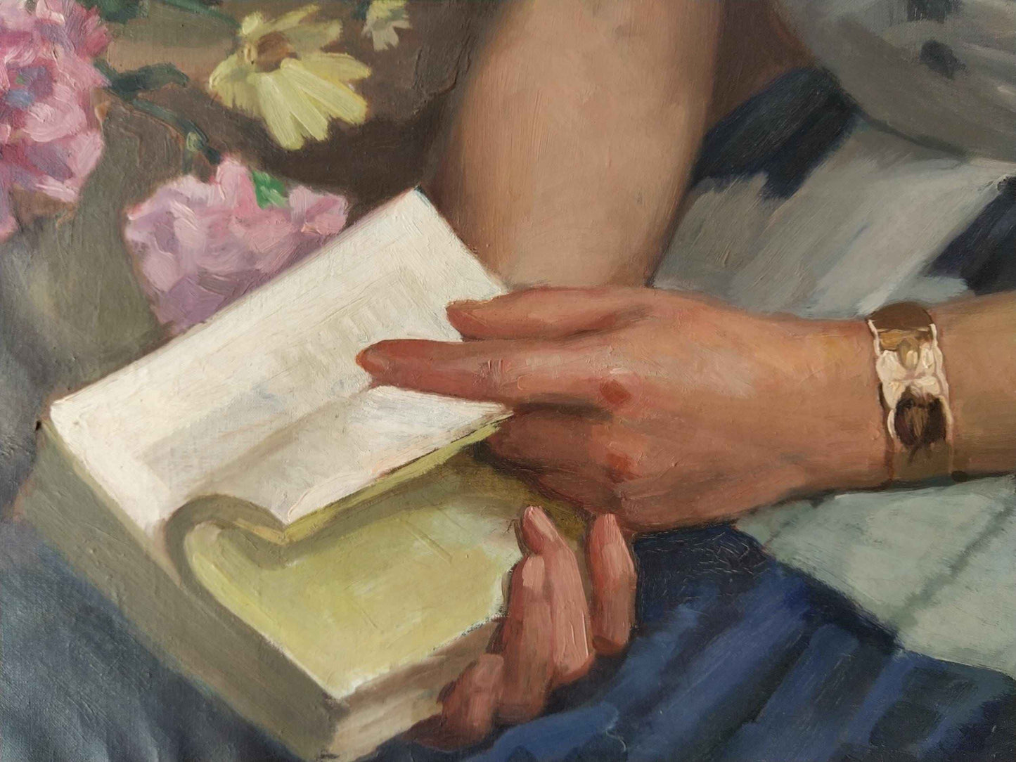 Peinture à l'huile Raymond LHEUREUX sur toile, "Françoise", œuvre de 1940