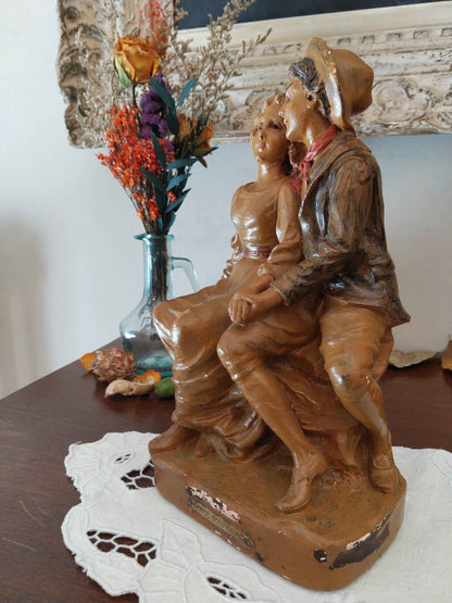 Statue plâtre années 1930, authentique fabrication française, numérotée