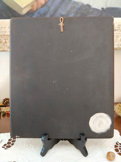 Grande icône byzantine en feuille d'or de la Sainte Vierge Marie avec l'Enfant Jésus - icône byzantine Sainte Vierge Marie fait à la main