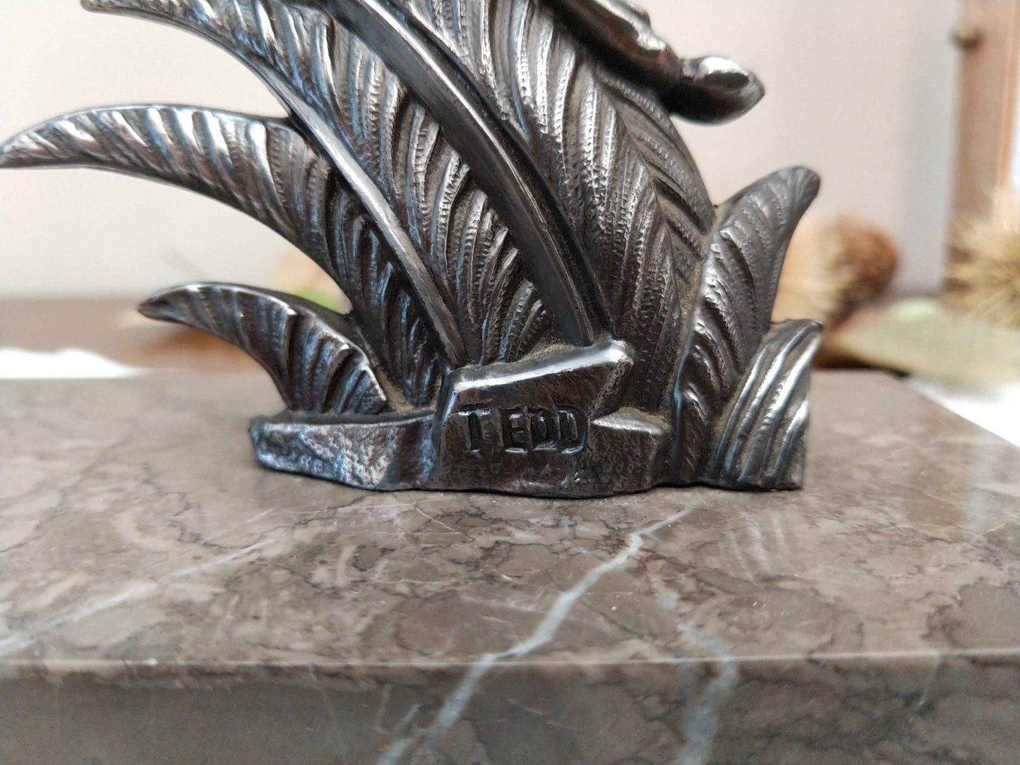 Paire de serre livres art déco 1930, signés TEDD